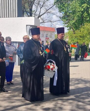 В праздновании Дня Победы в Клецке участвовали священнослужители Клецкого благочиния
